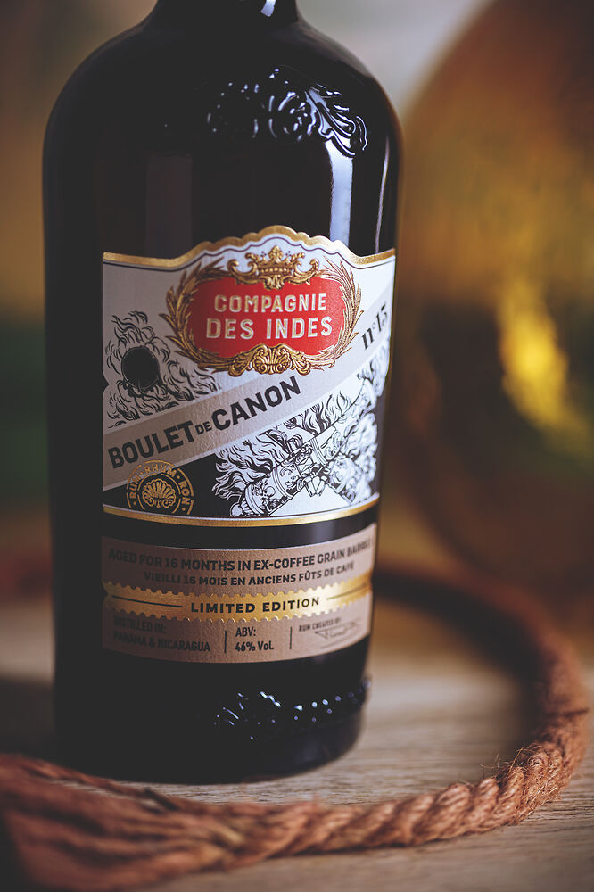 RHUM BOULET DE CANON N°15 -  VIEILLI 16 MOIS EN ANCIENS FÛTS DE CAFÉ