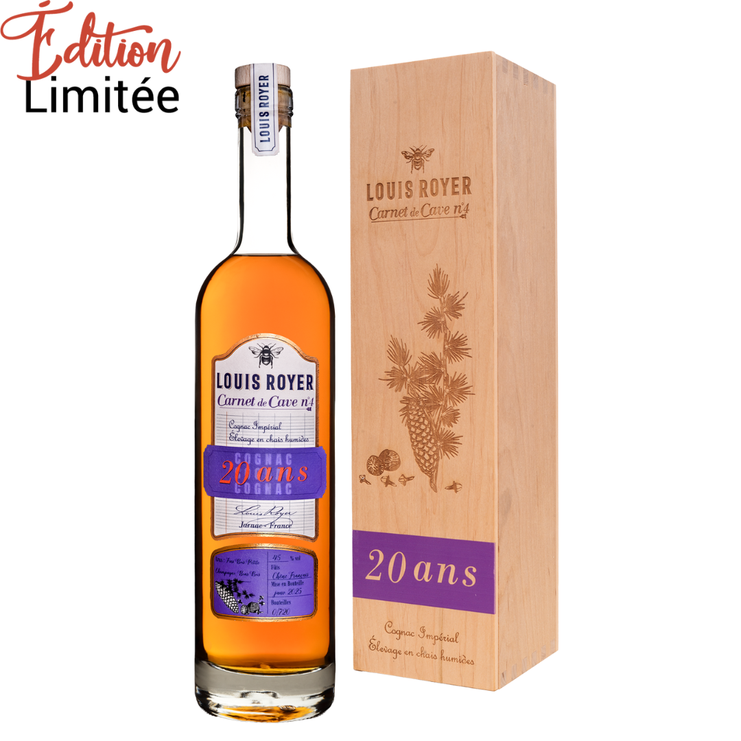 LOUIS ROYER COGNAC - CARNET DE CAVE N°4 - COGNAC IMPERIAL 20ANS (50CL)