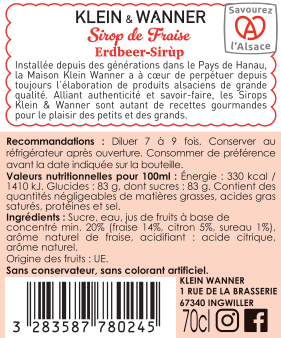 SIROP DE FRAISE