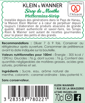 SIROP DE MENTHE