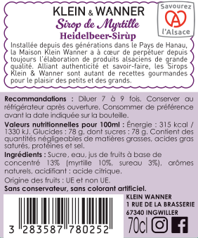 SIROP DE MYRTILLE