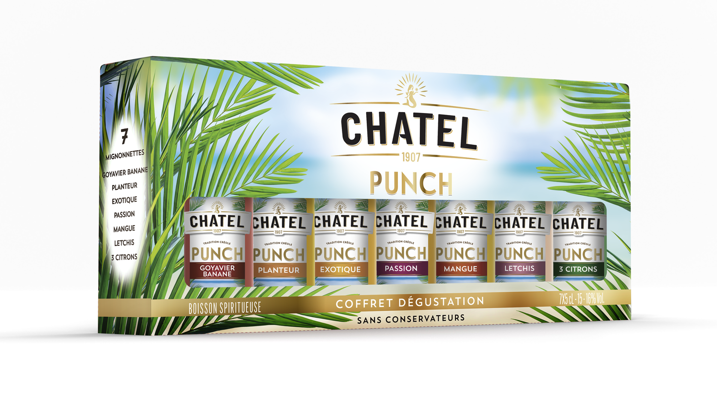 COFFRET DECOUVERTE PUNCHS CHATEL - 7*5CL