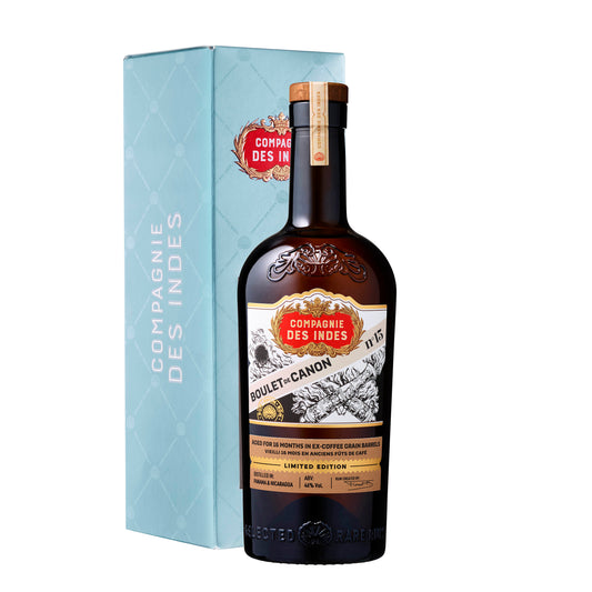 RHUM BOULET DE CANON N°15 -  VIEILLI 16 MOIS EN ANCIENS FÛTS DE CAFÉ