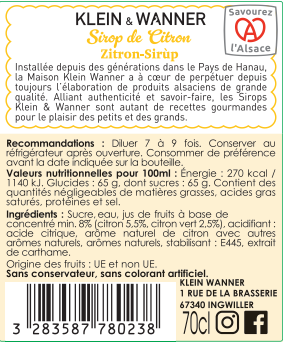 SIROP DE CITRON