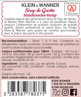 SIROP DE GRIOTTE