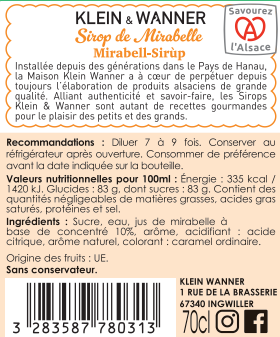 SIROP DE MIRABELLE