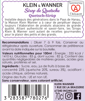 SIROP DE QUETSCHE